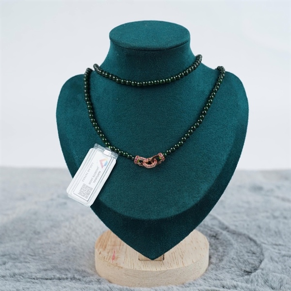 Chuỗi băng ngọc phỉ thúy xanh siu cay My 167 hạt ly4.25-3.82 (767652) KG+