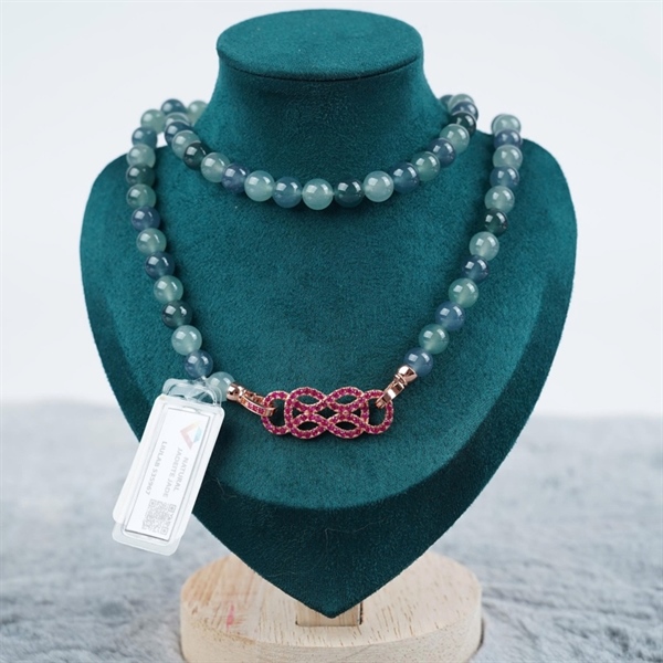 Chuỗi băng đa sắc tông lam Gua 82 hạt ly8.18-7.87 (535967) KG+