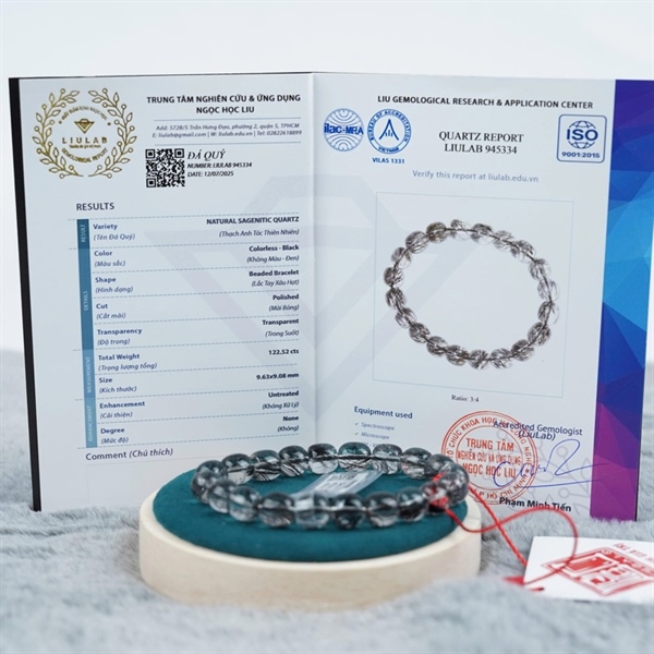 Vòng lu thống tóc đen 20 hạt ly9.63-9.08 (945334) KG+