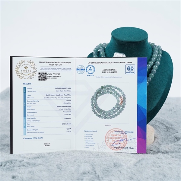 Chuỗi băng đa sắc lam Gua 85 hạt ly8.1-7.78 (464237) KG+