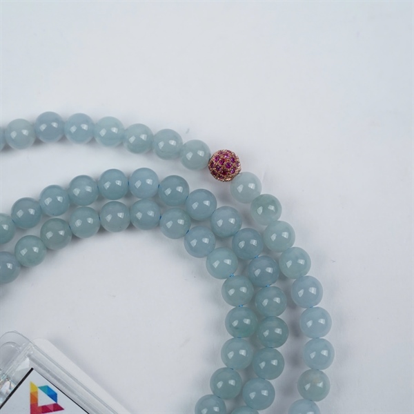 Chuỗi băng lam thiên ko My 108 hạt ly6.18-6.02 (267385) KG+