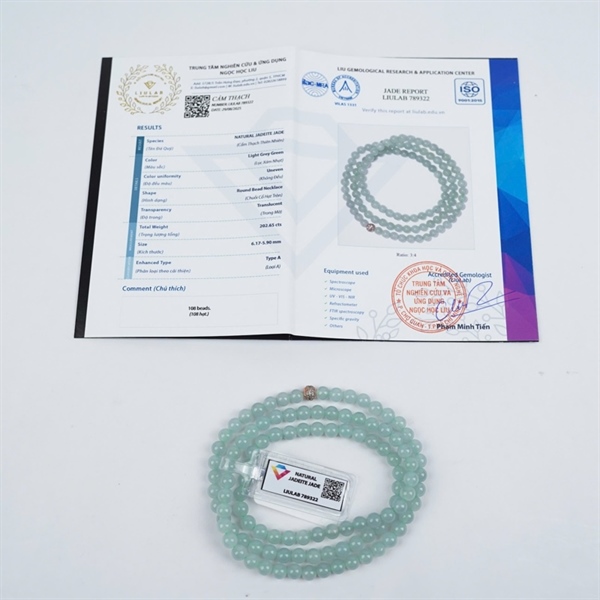 Chuỗi băng xanh nhạt My 108 hạt ly6.17-5.9 (789322) KG+