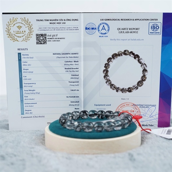 Vòng lu thống tóc đen 20 hạt ly10.75-9.88 (683932) KG+