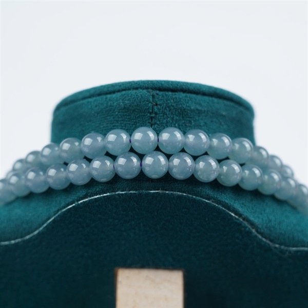 Chuỗi băng lam pha tím Gua 108 hạt ly6.55-6.46 (876797) KG+