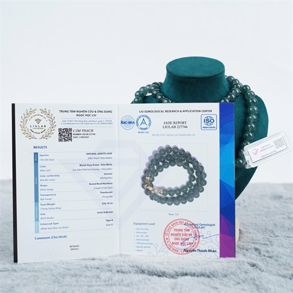 Chuỗi băng lam Gua 60 hạt ly10.03-9.8 (227746) KG+