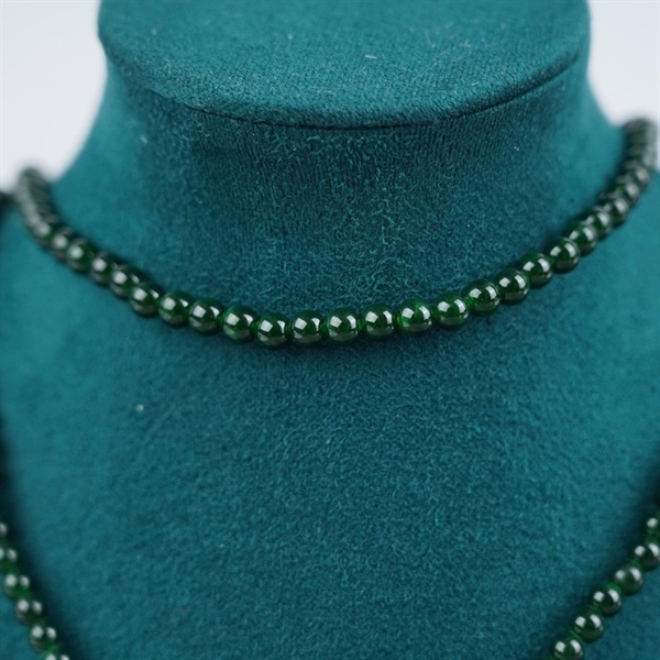 Chuỗi băng ngọc phỉ thúy xanh siu cay My 167 hạt ly4.25-3.82 (767652) KG+