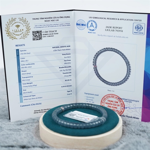 Vòng lu lam thiên ko Gua sz6.47-3.58 (792958) KG+