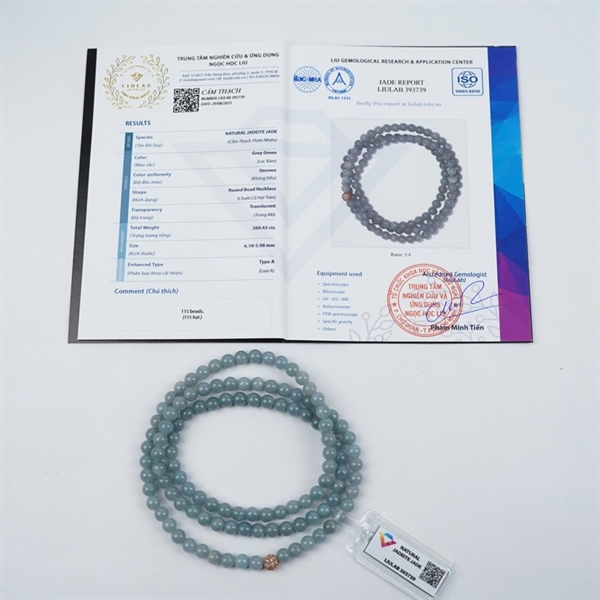 Chuỗi băng lam thiên ko My 115 hạt ly6.1-5.98 (393739) KG+