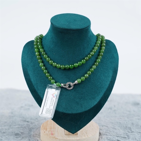 Chuỗi ngọc bích Gua 108 hạt ly6.13-5.99 (686889) KG+