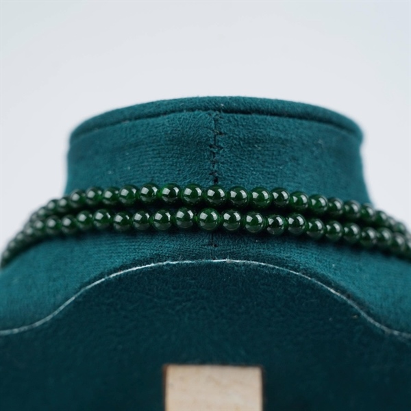 Chuỗi băng ngọc phỉ thúy xanh siu cay My 167 hạt ly4.25-3.82 (767652) KG+