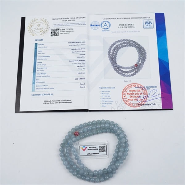 Chuỗi băng lam thiên ko My 108 hạt ly6-5.9 (933856) KG+