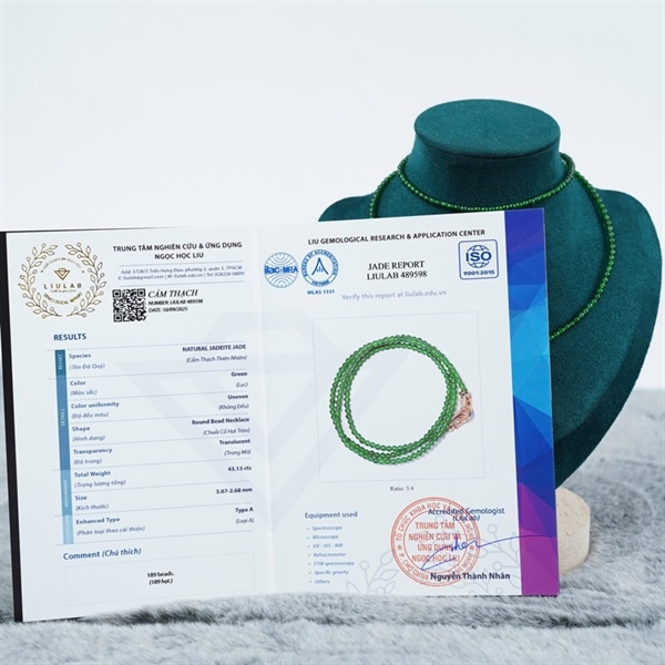 Chuỗi băng lục đế vương Gua 189 hạt ly3.07-2.68 (489598) KG+