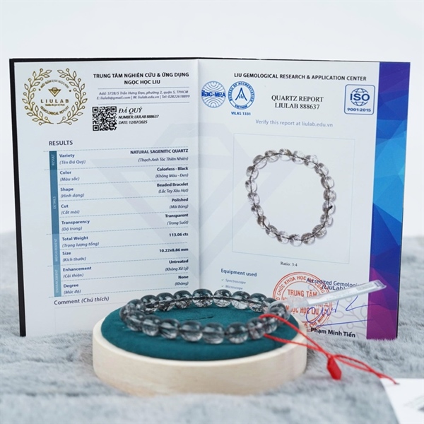 Vòng lu thống tóc đen 20 hạt ly10.22-8.86 (888637) KG+