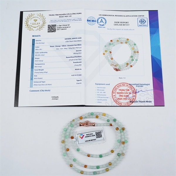 Chuỗi băng đa bảo đậm My 154 hạt ly4.37-4.13 (887357) KG+