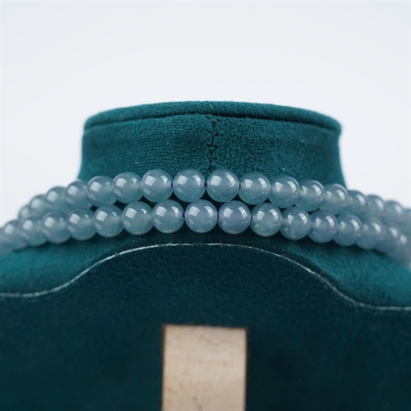 Chuỗi băng lam pha tím Gua 108 hạt ly6.56-6.39 (788473) KG+