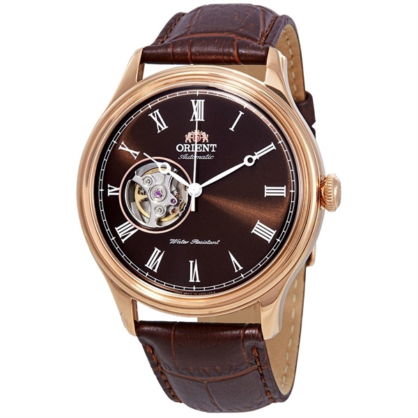 Orient automatic - caballero - vàng hồng nâu dây da nâu