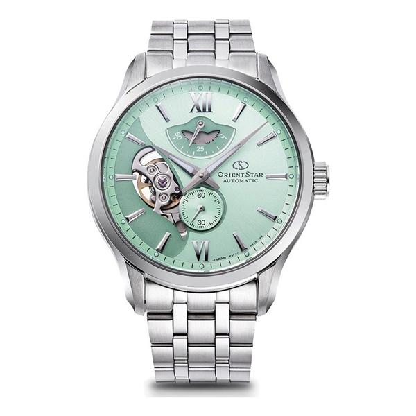 Orient star automatic - open heart 50h - Tiffany dây kim loại