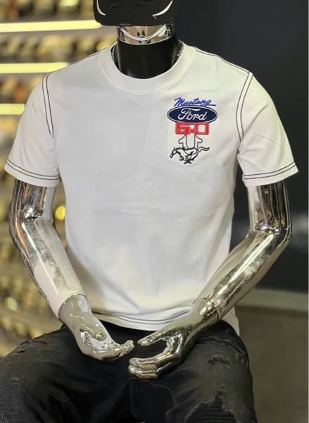 Thun CT - True logo họa tiết mix Xe Ford SS25- Trắng