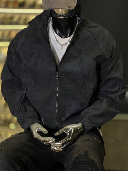 Khoác QCSH-9906 họa tiết đen was