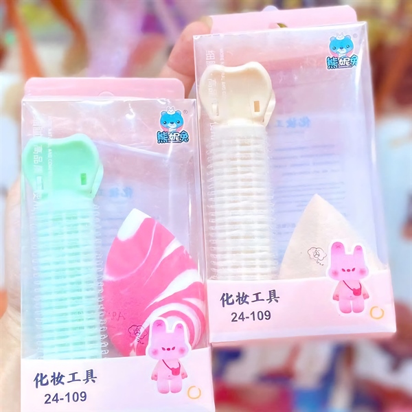 Set bông phấn, phồng tóc