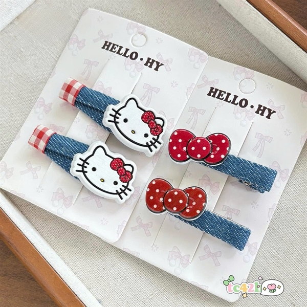 Set 2 kẹp tóc Kitty