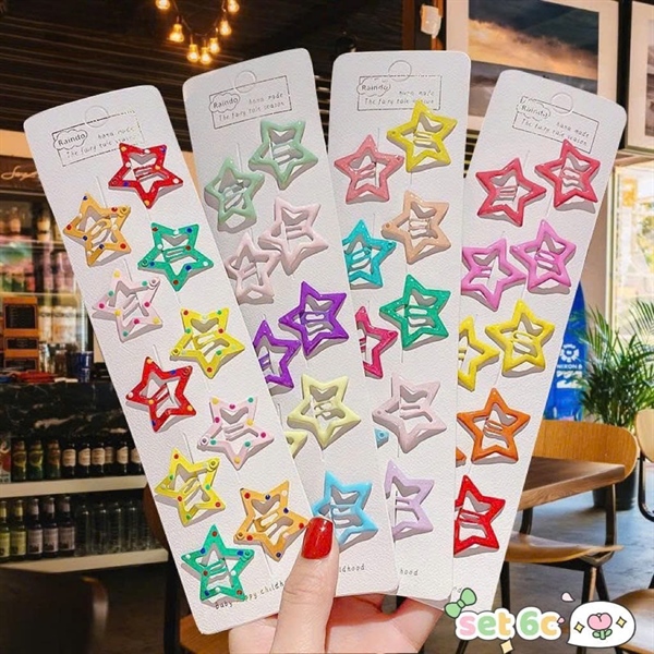 Set 6 kẹp tóc ngôi sao