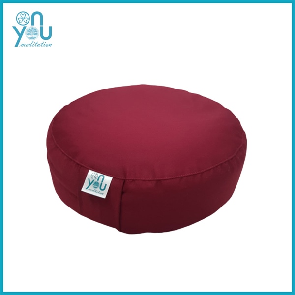 Bồ đoàn ngồi thiền vỏ đậu xanh 30cm – Đỏ Đô (Meditation Cushion) | OnYou Meditation