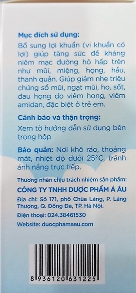 Xịt mũi họng lợi khuẩn Subavax 15ml 2