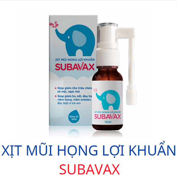 Xịt mũi họng lợi khuẩn Subavax 15ml