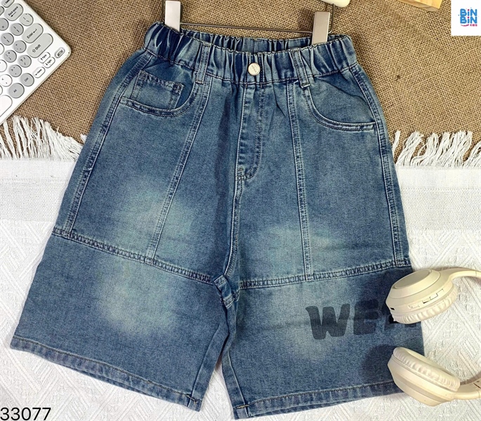 33077-Quần Short Jean Bantang Xanh NEWWAY