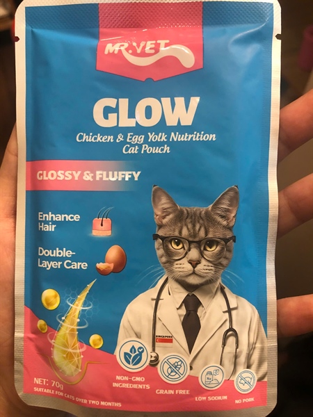 Pate Mr. Vet hỗ trợ Lông vị Gà & Lòng đỏ trứng