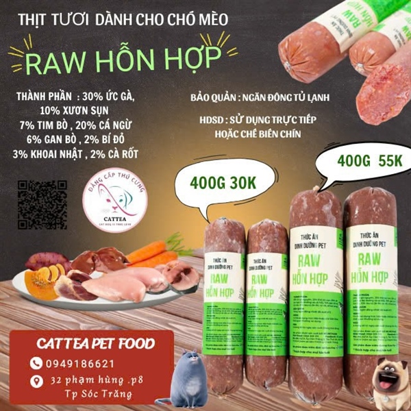 Raw hỗn hợp 800g