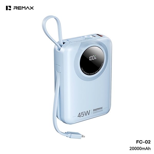֎[REMAX FC-02] Pin sạc dự phòng 20000mAh QC3.0+PD 45W 3C(400g)