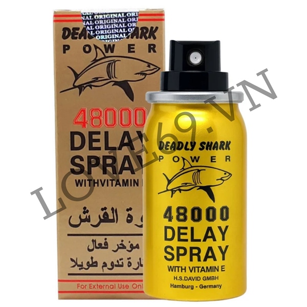 Chai Xịt Kéo Dài Quan Hệ Deadly Shark 48000 - Xịt Cá Mập 48000 - Chai 40ml