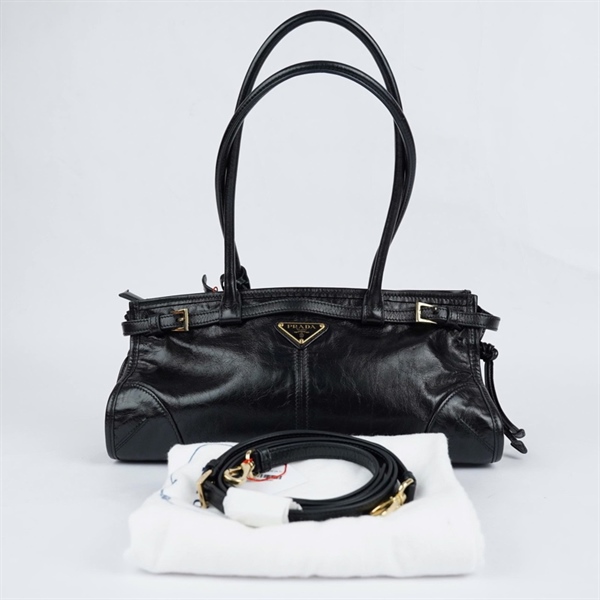 Túi Prada đen sz32 (A-T) KG+