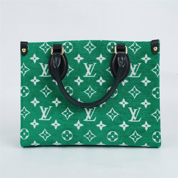 Túi LV Onthego xanh hoa trắng sz25 KG+
