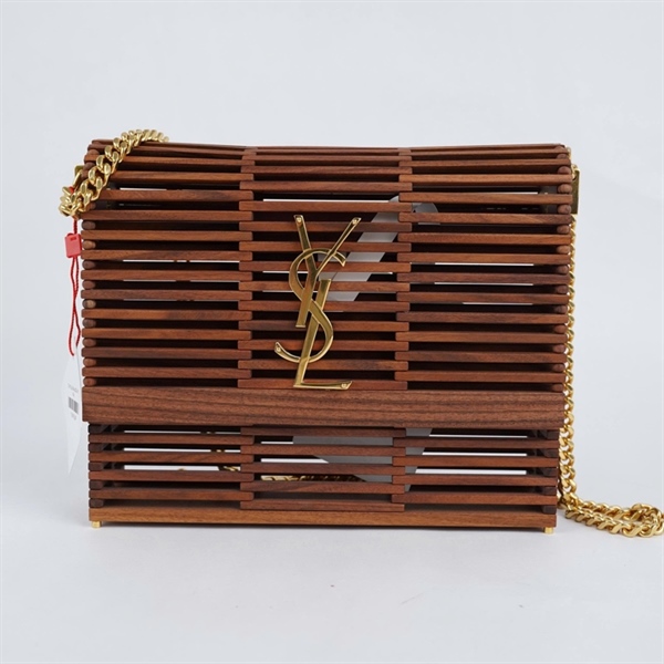 Túi YSL gỗ nâu sz20 (A-T) KG+