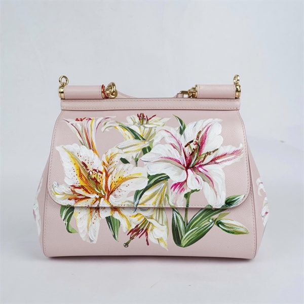 Túi D&G hồng in hoa sz25 KG+