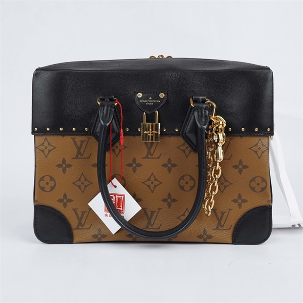 Túi LV City Malle hoa nâu phối đen kèm ổ+ 2 chìa sz26 (A-T) KG+