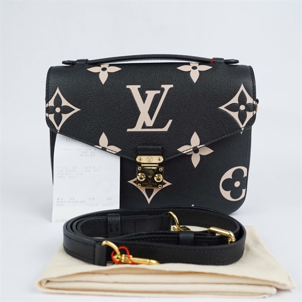 Túi LV Metis đen hoa trắng sz24 (PN)+