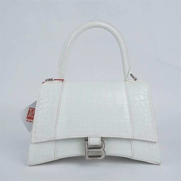 Túi Balenciaga Hourglass trắng (5935469016-N-562481) sz23 KG+