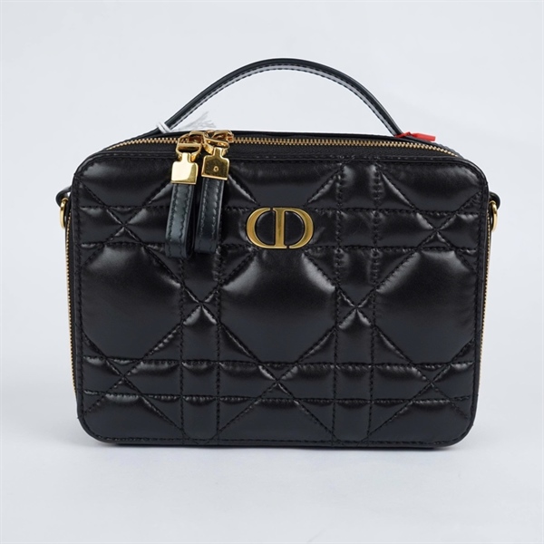 Túi Dior Caro Box đen (48-MA-0211) sz18 (PN)+