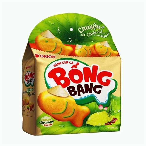 Bánh con cá Bống Bang Orion Cốm Xanh ( xanh lá )145g