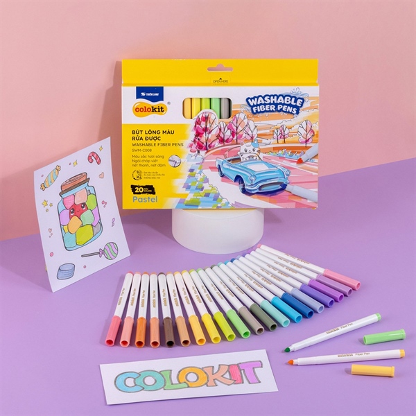 Bút lông màu rửa được SWM-C008 20 màu