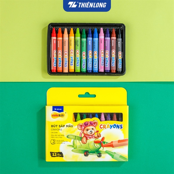 Sáp màu cr-c048/ak 12 màu Thiên Long