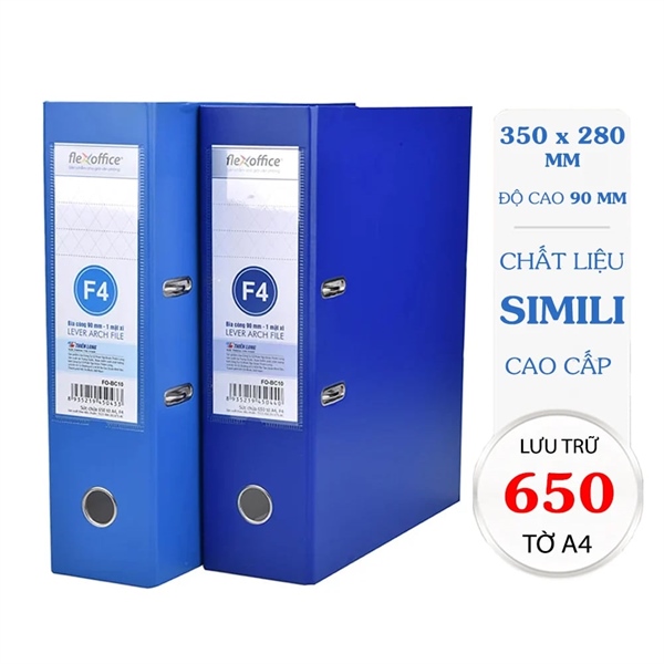 Bìa còng A4 90 FO-BC017 xanh đậm