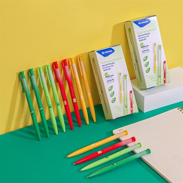 Bút gel B-031 xanh 0.5mm 4MC