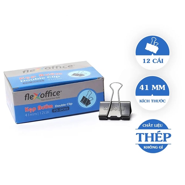 Kẹp bướm Flexoffice 41mm FO-DC05 (FS)