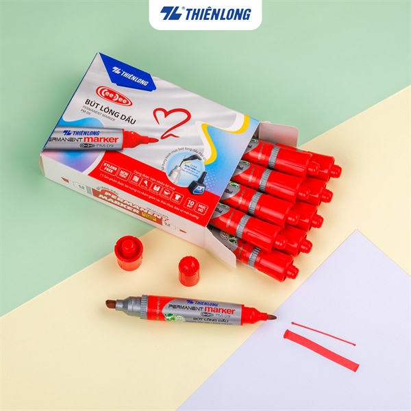 Bút lông dầu pm-09 đỏ