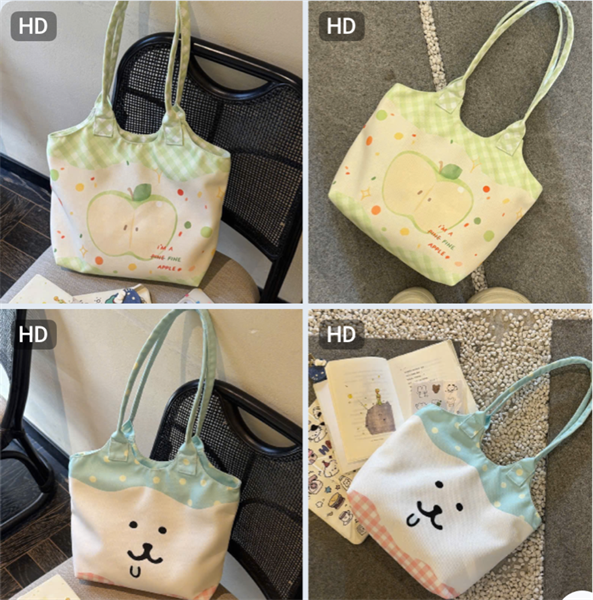 Túi tote táo-gấu quai cute 49k/c (lố 3)